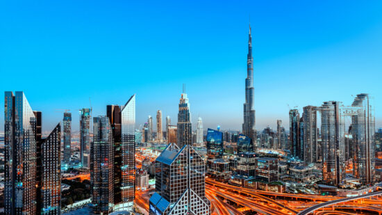 Dubai Skyline blue hour